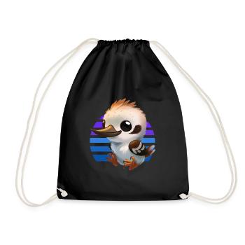 Baby Kookaburra - Drawstring Bag - black - Front