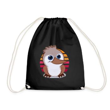 Dessin Kookaburra - Sac de sport léger - noir - Devant