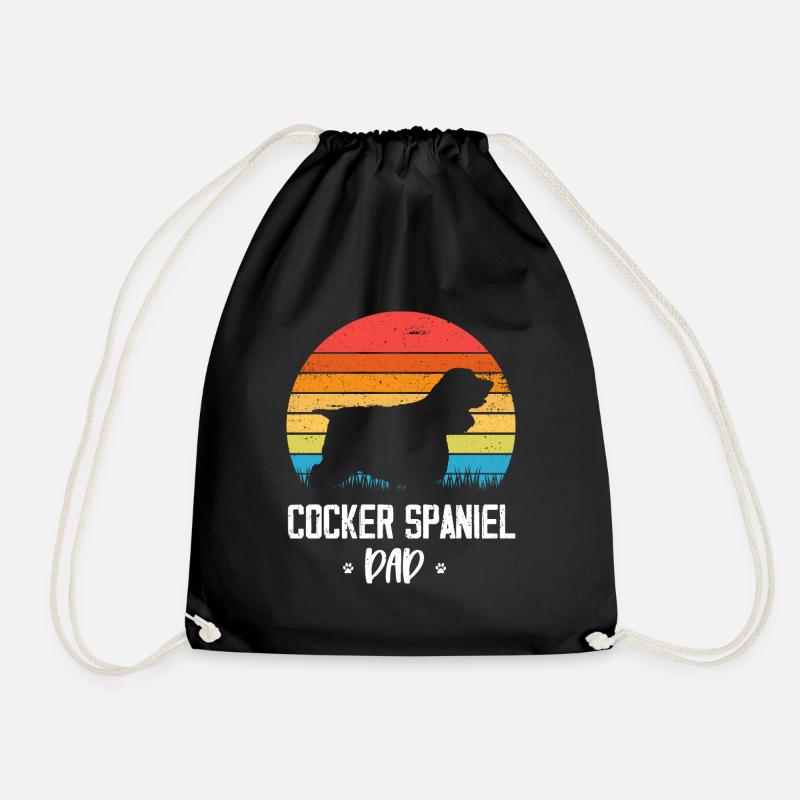 Cocker Spaniel - Drawstring Bag - black