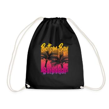 Bottom Bay Barbados - Drawstring Bag - black - Front