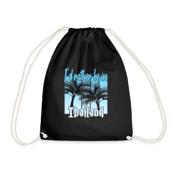 I'd rather be in Thailand - Drawstring Bag - black - Front