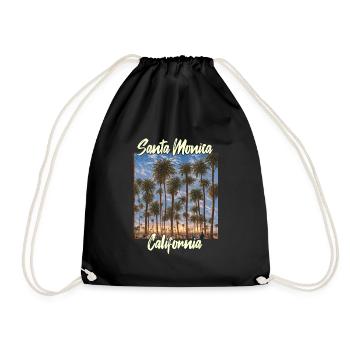 Santa Monica California - Turnbeutel - Schwarz - Vorne
