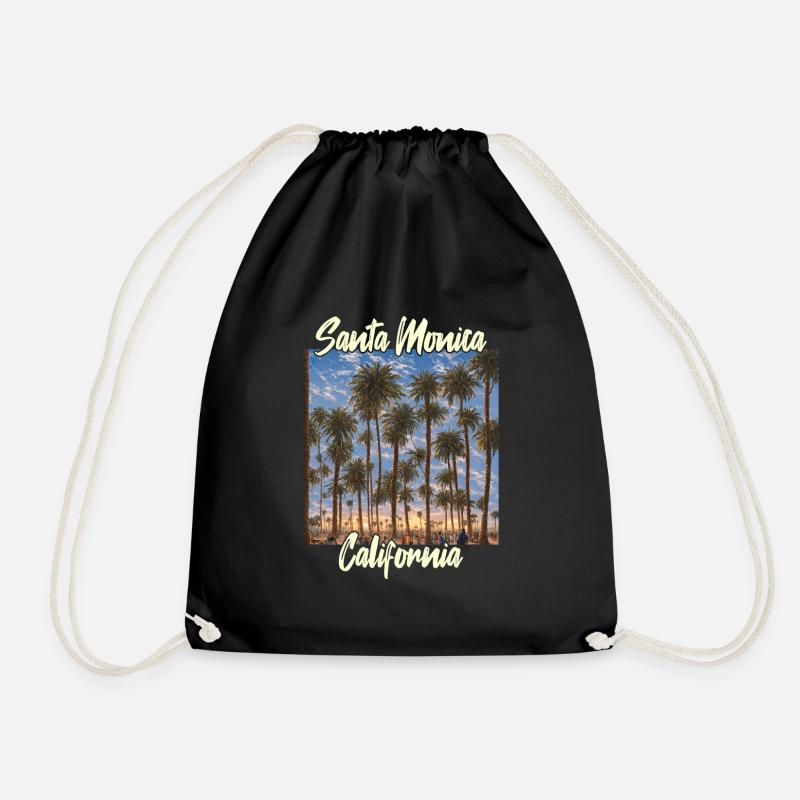Santa Monica California - Turnbeutel - Schwarz