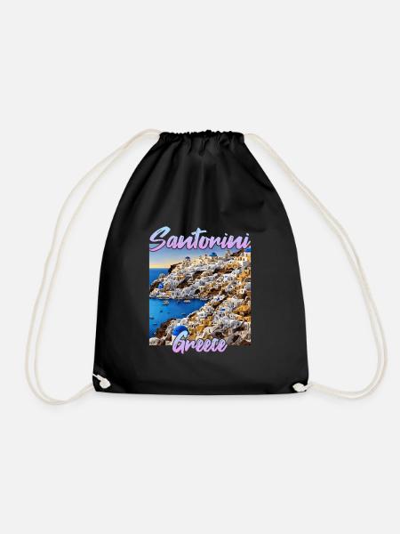 Santorini - Turnbeutel - Schwarz