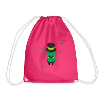 saint patrick's day - Gurke - Turnbeutel - Fuchsia - Vorne