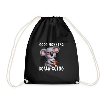 Good morning Koala Cchino - Drawstring Bag - black - Front