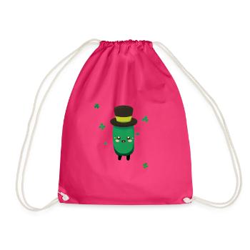 saint patrick's day - Gurke - Turnbeutel - Fuchsia - Vorne