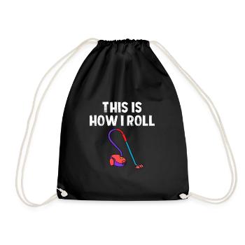 Vacuum Cleaner Cleaning Power Gift - Drawstring Bag - black - Front
