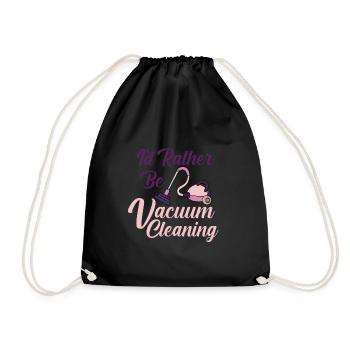 Vacuum Cleaner Cleaning Power Gift - Drawstring Bag - black - Front