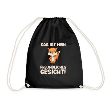 Das Ist Mein Freundliches Gesicht - Turnbeutel - Schwarz - Vorne