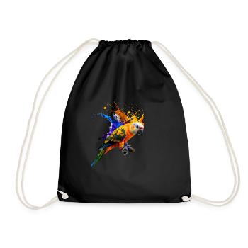 Parrot - Color explosion - Drawstring Bag - black - Front