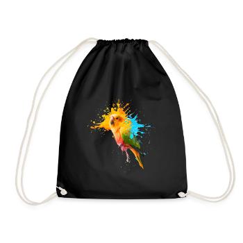 Parrot - Color explosion - Drawstring Bag - black - Front