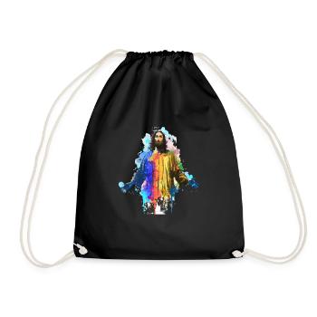 Jésus coloré - Sac de sport léger - noir - Devant