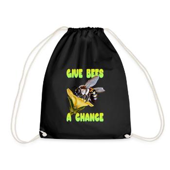 Donnez une chance aux abeilles - Sac de sport léger - noir - Devant