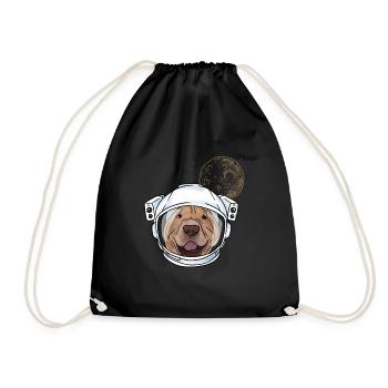 Chinese Shar Pei - Drawstring Bag - black - Front