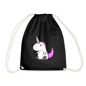 Licorne Dino - Sac de sport léger - noir - Devant