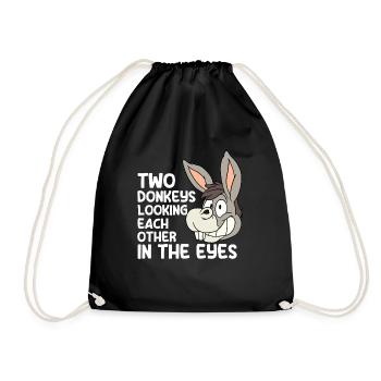 Donkey drôle de dire cadeau - Sac de sport léger - noir - Devant