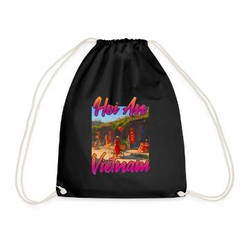 Hoi An Vietnam Sunset - Drawstring Bag - black - Front