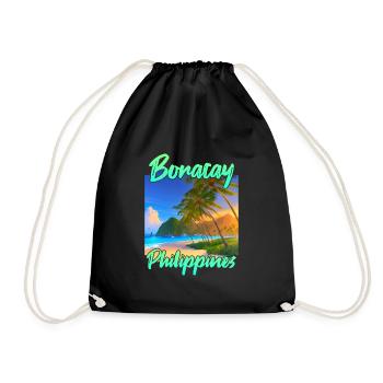 Coucher de soleil Boracay - Sac de sport léger - noir - Devant