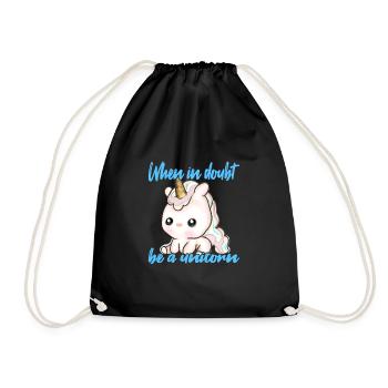 Soyez toujours une licorne - Sac de sport léger - noir - Devant