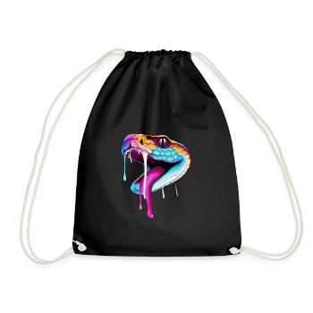 Gradients in the queue - Drawstring Bag - black - Front