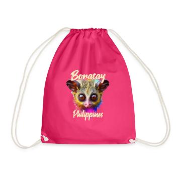 Tarsier auf Boracay, Philippinen - Turnbeutel - Fuchsia - Vorne