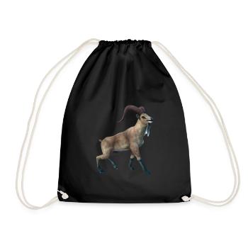 Realistische Markhor - Turnbeutel - Schwarz - Vorne