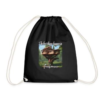 Cabane dans les arbres - Les meilleures choses arrivent - Sac de sport léger - noir - Devant