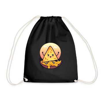 Chips de nacho dans un bain de fromage crémeux - Sac de sport léger - noir - Devant