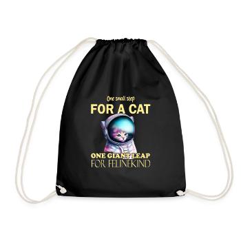 Chat astronaute - Sac de sport léger - noir - Devant