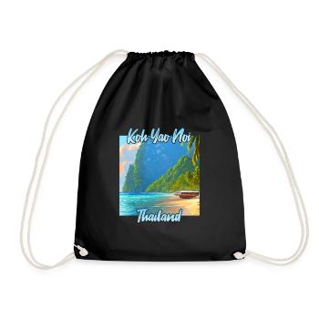 Coucher de soleil à Koh Yao Noi en Thaïlande - Sac de sport léger - noir - Devant