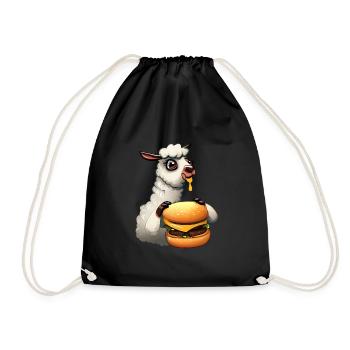 Lama mangeur de cheeseburger - Sac de sport léger - noir - Devant