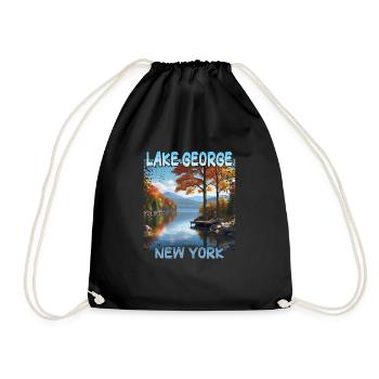 Lake George, New York - Sac de sport léger - noir - Devant