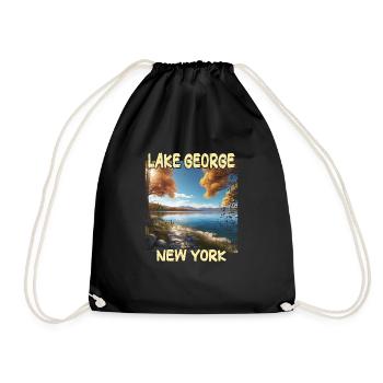 Lake George, New York - Sac de sport léger - noir - Devant