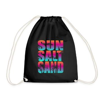 Sun Salt Sand - Drawstring Bag - black - Front