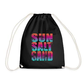Sun Salt Sand - Drawstring Bag - black - Front