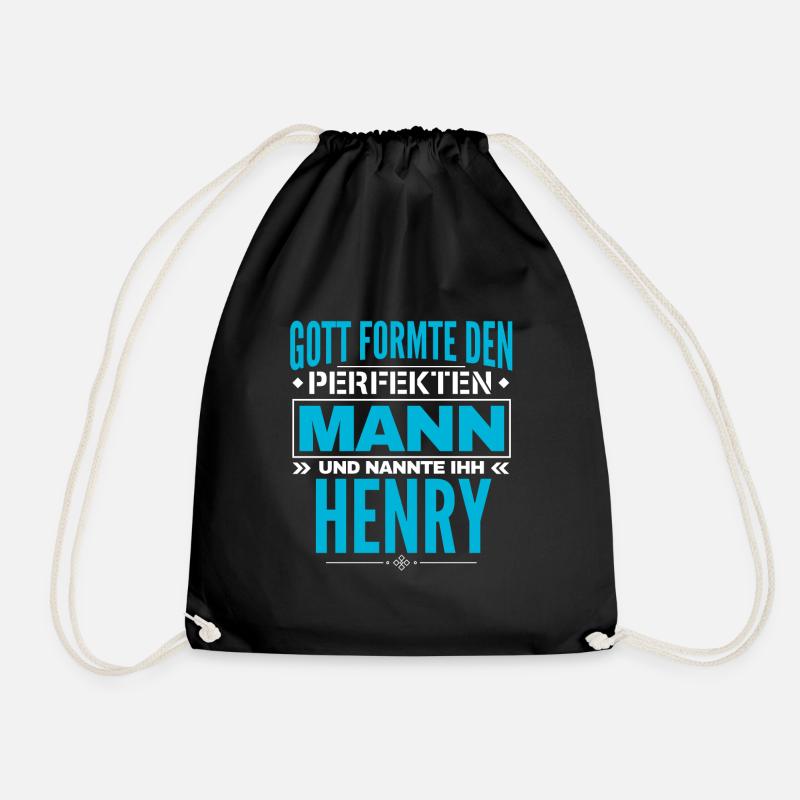 Henry Name Design - Turnbeutel - Schwarz