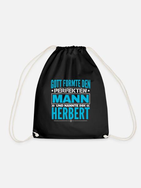 Herbert Name Design - Turnbeutel - Schwarz