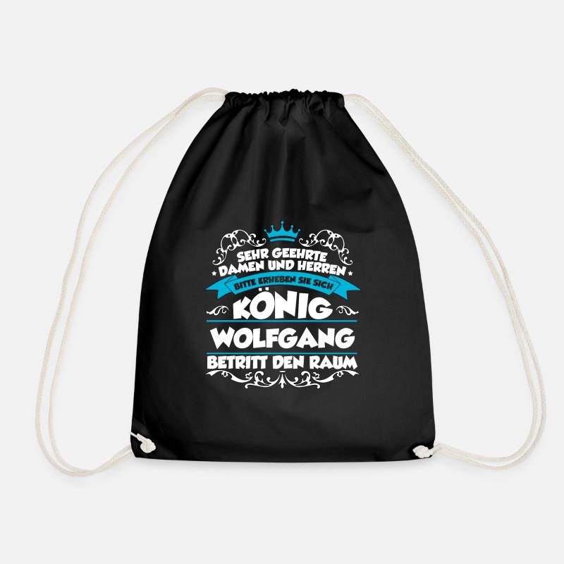 Wolfgang Name Design - Turnbeutel - Schwarz