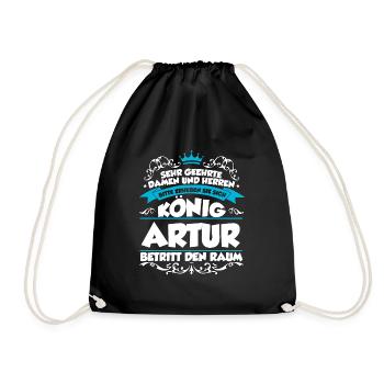 Artur Name Design - Turnbeutel - Schwarz - Vorne