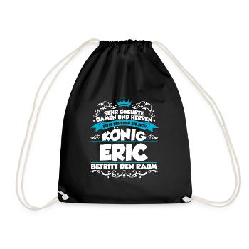 Eric Name Design - Turnbeutel - Schwarz - Vorne