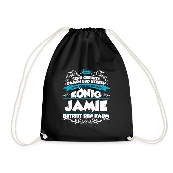 Jamie Name Design - Turnbeutel - Schwarz - Vorne