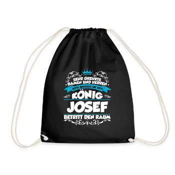 Josef Name Design - Turnbeutel - Schwarz - Vorne