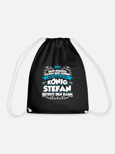Stefan Name Design - Turnbeutel - Schwarz