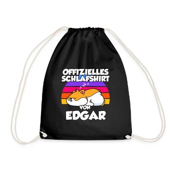 Offizielles Schlafshirt Von Edgar - Turnbeutel - Schwarz - Vorne