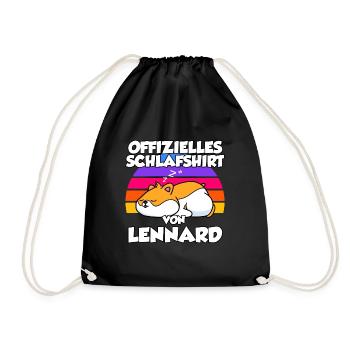 Offizielles Schlafshirt Von Lennard - Turnbeutel - Schwarz - Vorne