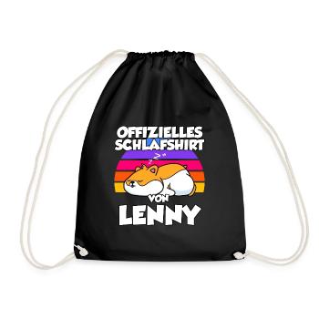 Offizielles Schlafshirt Von Lenny - Turnbeutel - Schwarz - Vorne