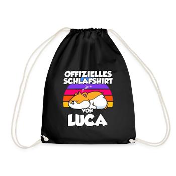 Offizielles Schlafshirt Von Luca - Turnbeutel - Schwarz - Vorne