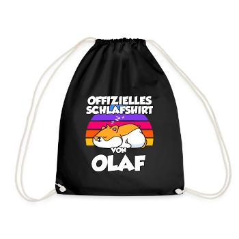 Offizielles Schlafshirt Von Olaf - Turnbeutel - Schwarz - Vorne