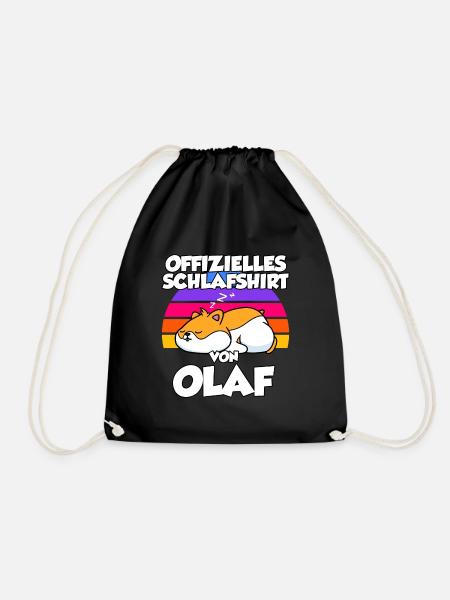 Offizielles Schlafshirt Von Olaf - Turnbeutel - Schwarz